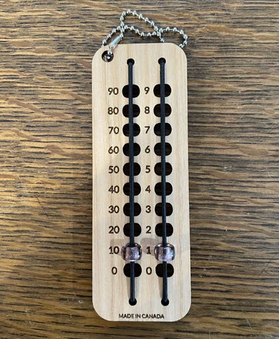 Glass Bead Row Counter 0-99- Purple