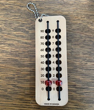 Glass Bead Row Counter 0-99- Red